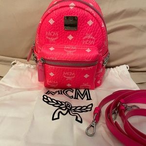 mcm backpack hot pink